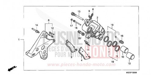 REAR BRAKE CALIPER CBR1000FN de 1992